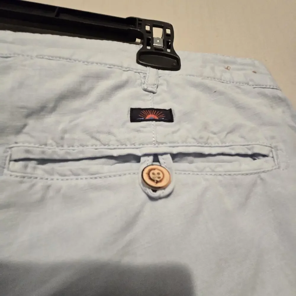 Faherty‎ Linen Blend Malibu Shorts Mens Sz 36 Blue 37